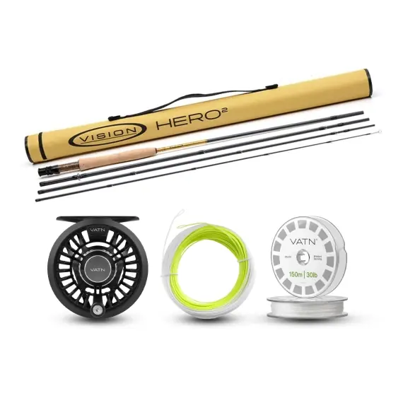 Direct Beschikbaar Vision Trout HERO² / M2 Allround Taper+ Flugset - 9' #4