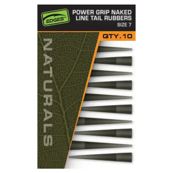 Aanbieding Fox Edges Naturals Power Grip Naked Line Tail Rubbers - size 7x10