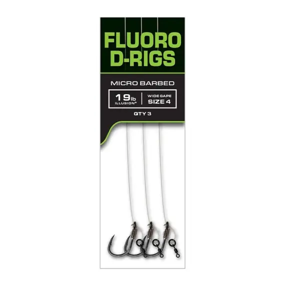 Fox Carp Ready Rigs Fluoro D-Rig 3-pack - #6 Populair