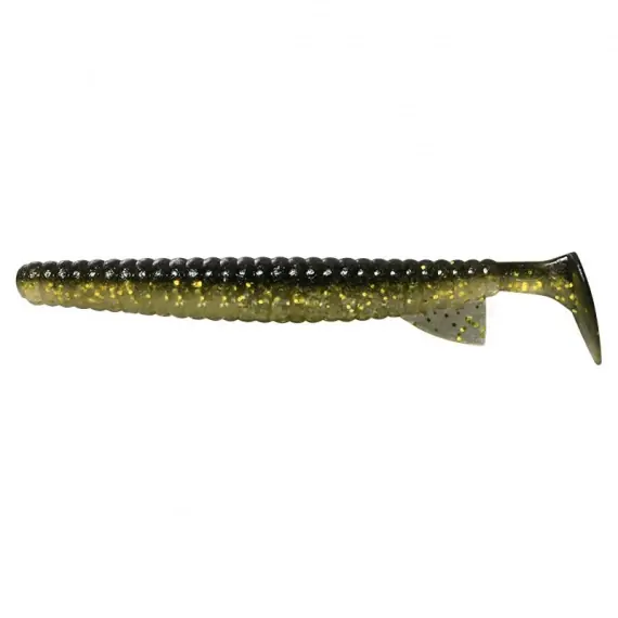 Goedkoop Deps Deathadder Shad 4'' - #113 Light Watermelon Copper Flake Pearl White