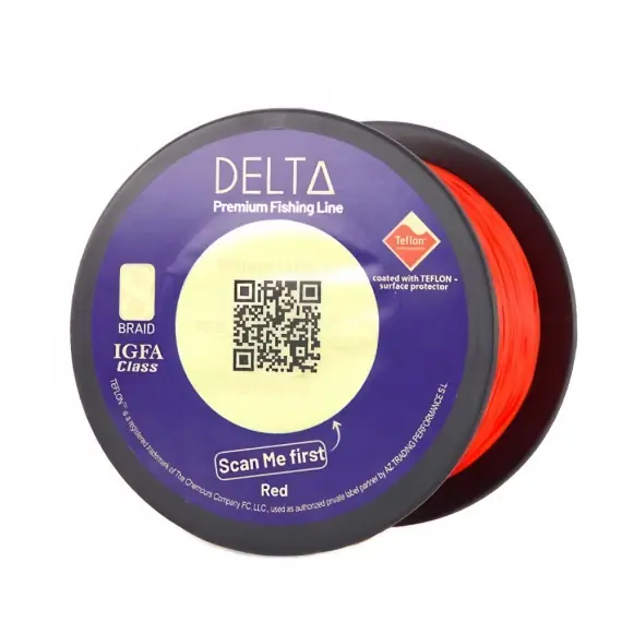 Shop Nu DELTA Teflon X8 Braid Red 0.28 mm/43 LBS 300m