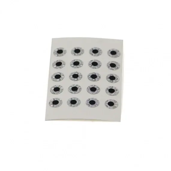 Stick-On Eyes 3,1 mm - Silver Scales Populair