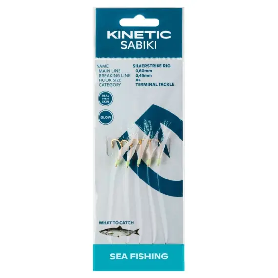 Kinetic Sabiki Silverstrike Fishskin/Flash - #4 Laatste Kans