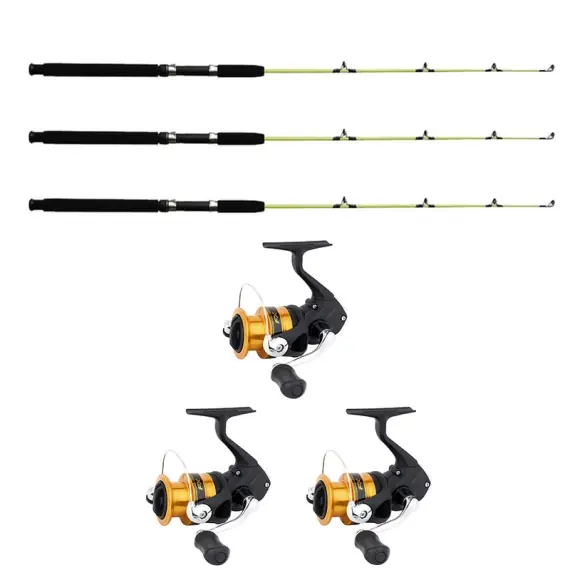 Shimano FX FC 4000/Wiggler Ismetespö Soft 118,5 cm 3-Pack Combo Beste Prijs