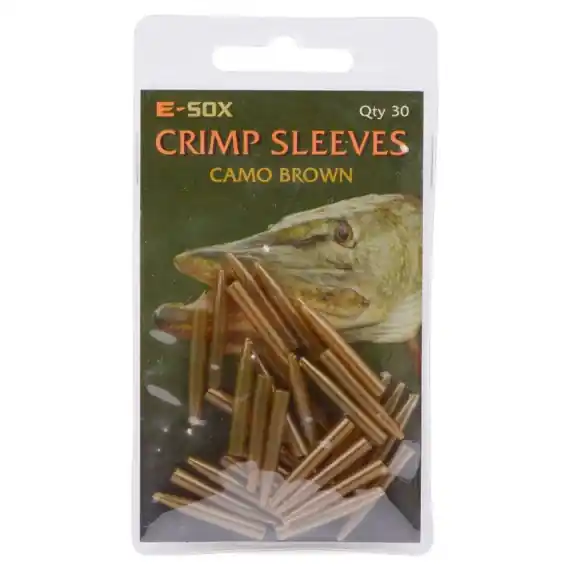 Must-Have Drennan E-SOX Crimp Sleeves-Camo Brown