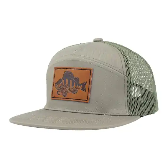 Hurricane Leather Patch Perch 7-panel Trucker Hat Rechtstreeks Van De Fabrikant