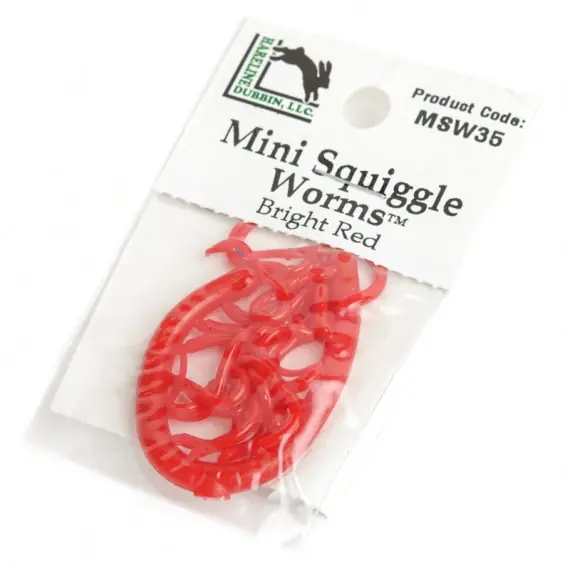 Hoge Kwaliteit Mini Squiggle Worms #35 Bright Red