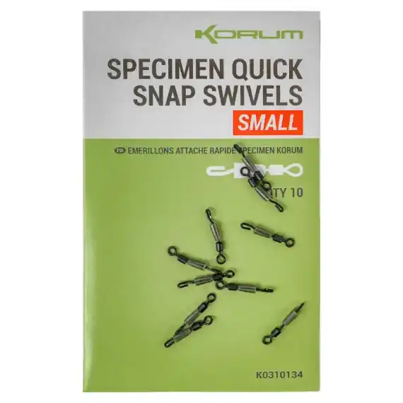Korum Specimen Quick Snap Swivels - Large Bestseller