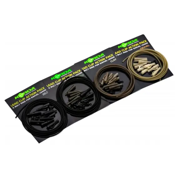 Meest Verkocht Korda Lead Clip Action Pack - Gravel