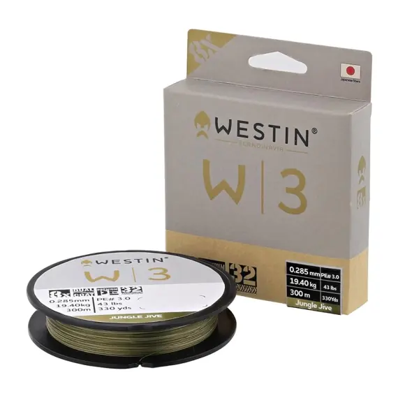 Westin W3 Deadbait 8-Braid Deadbait 300m/330yds 0,405mm 38,7kg 85lbs Pe6,0 Jungle Jive Express Levering