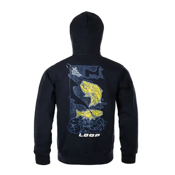 Lage Kosten Loop M's Logo Hoodie Atlantic Salmon Navy - S