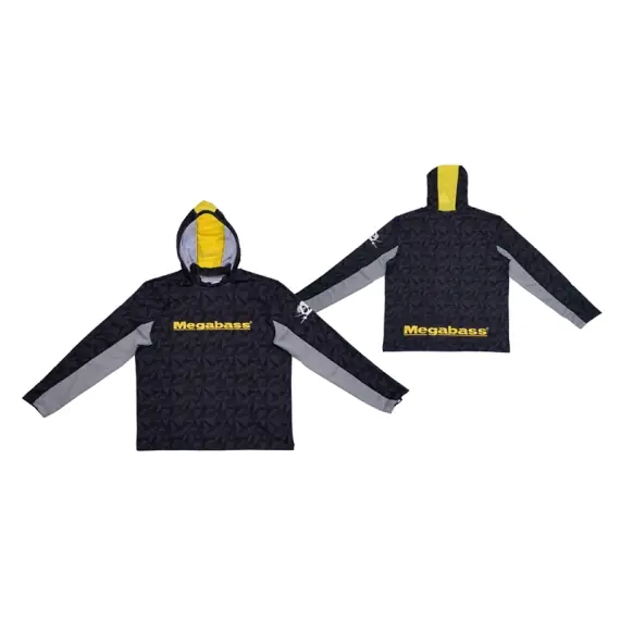 Megabass Game Hoodie Black - XL Lage Kosten