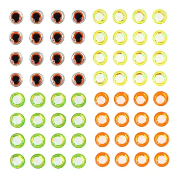 Superprijs Epoxy Eyes 5,1 mm oval double - Black/Silver