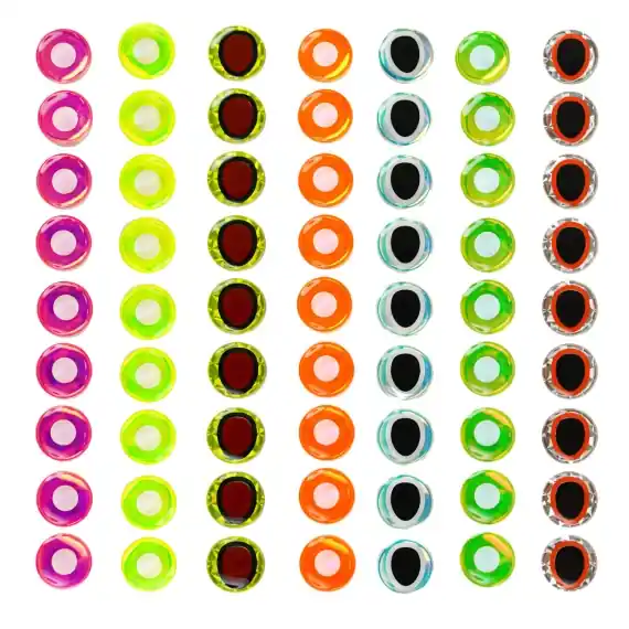 Epoxy Eyes 5,5 mm oval double - Black/Chartreuse Lage Prijs