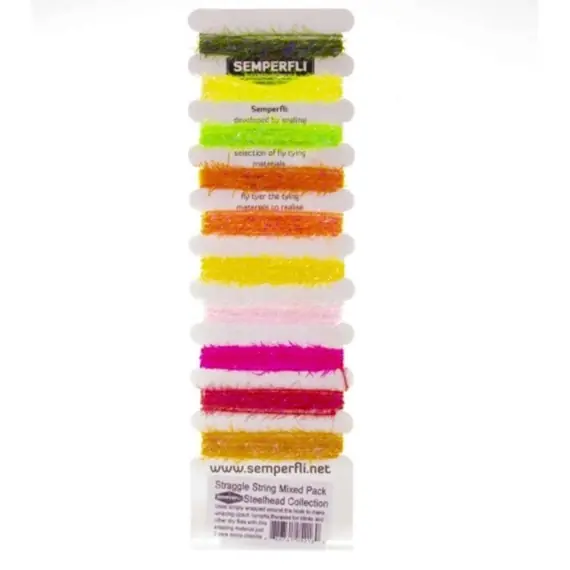 Semperfli Straggle String Mixed Pack - Bright Colours (Steelhead) Voordeelprijs