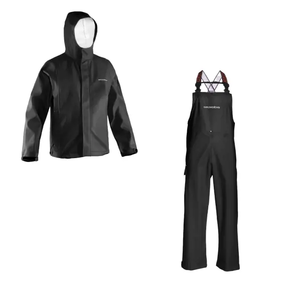 Superprijs Grundéns Neptune Jacket & Bibs Black