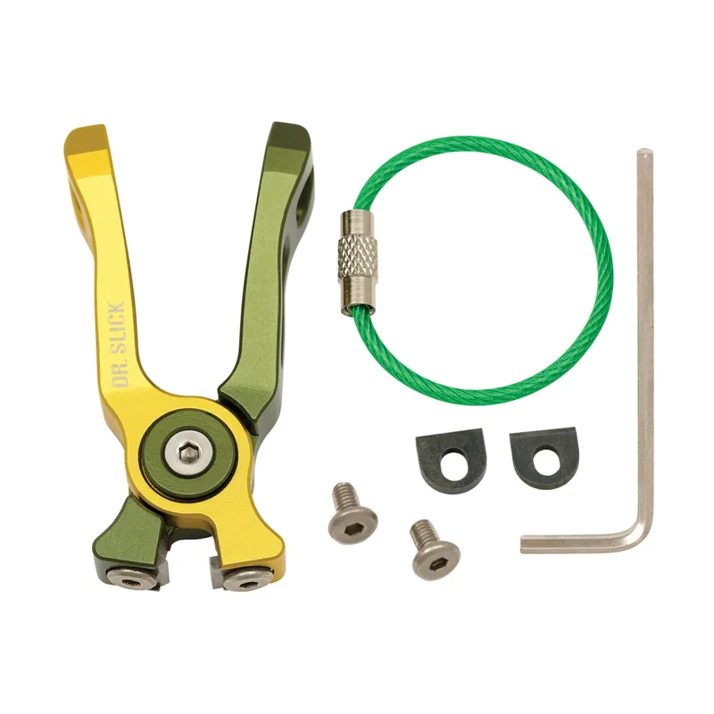 Lage Kosten Dr. Slick Cyclone Nipper NATC Gold and Green Aluminum Frame