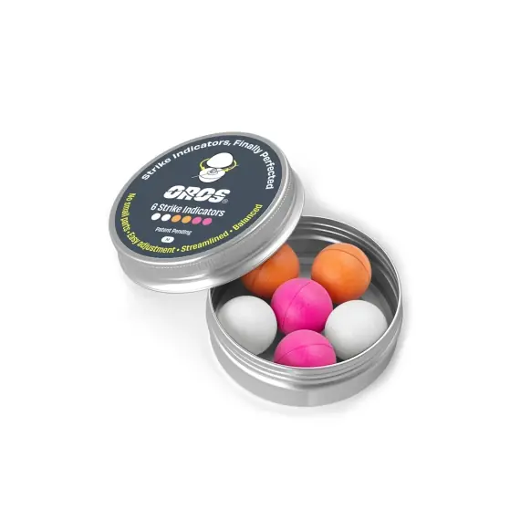 Dagaanbieding Oros Strike Indicators 6pcs in Alu Jar - Medium Mixed Colour