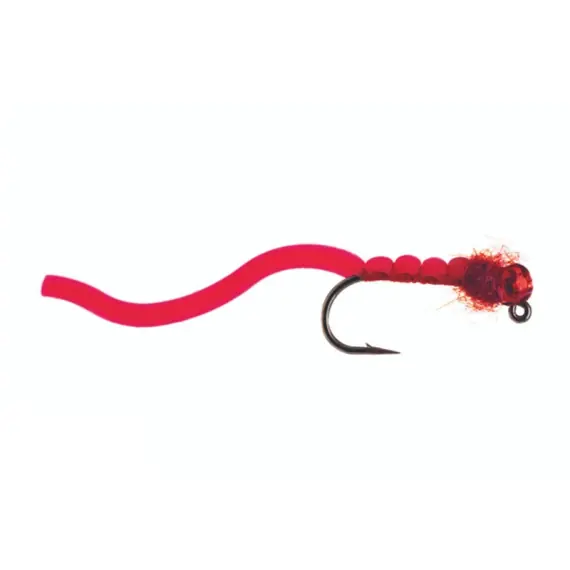 Umpqua Squirmy Wormie Jig Blood Red 12 Veilige Betaling