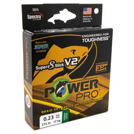 PowerPro Sup 8 Slick V2 Moss Green 275m 0.41mm 40kg Speciale Aanbieding