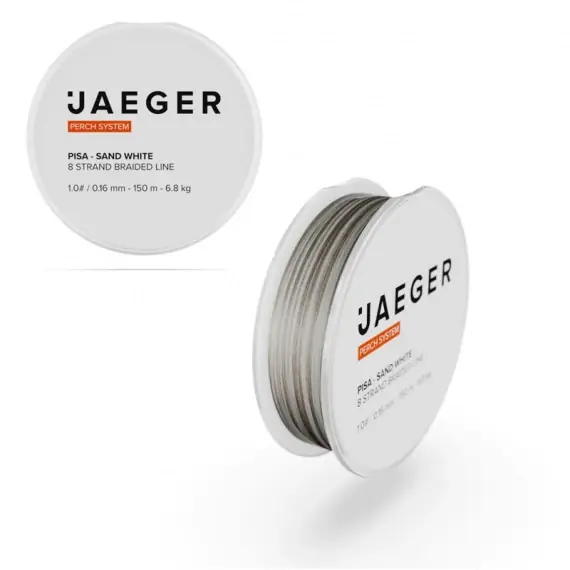 Tijdelijk Beschikbaar Jaeger Braided Line Pisa Sand White 150m 6.8kg - 0.16mm