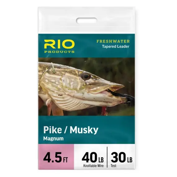 Rio Pike/Musky Stealth Leader 6ft - 30lb / 60lb Fluorocarbon Gereduceerde Prijs