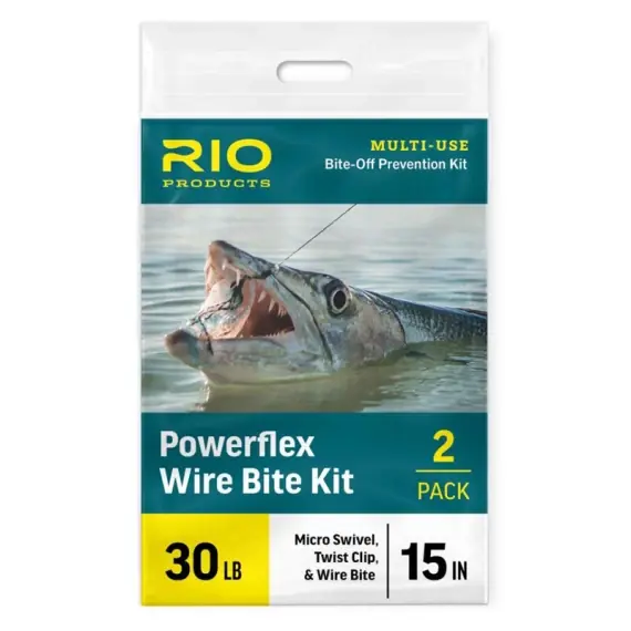 Direct Verzonden Rio Powerflex Wire Bites Leader Swivel And Twist Clip - 30lb