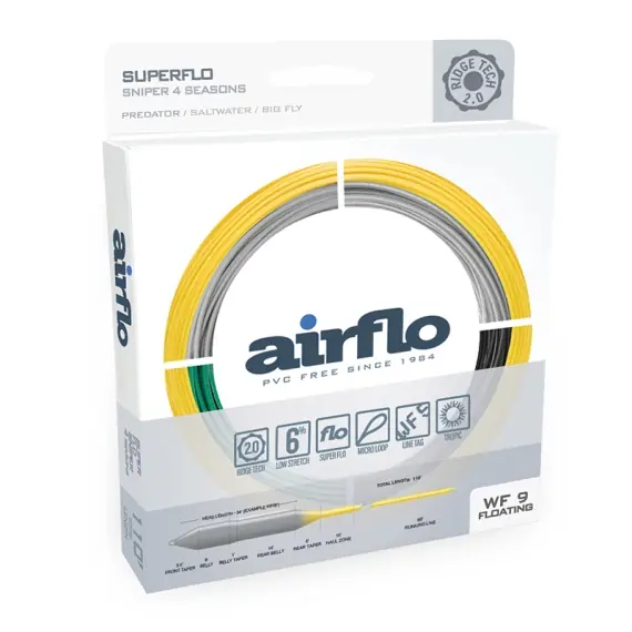 Beperkt Aanbod Airflo Ridge 2.0 Sniper 4 Season Float/6'' Fast Interm. tip - #10