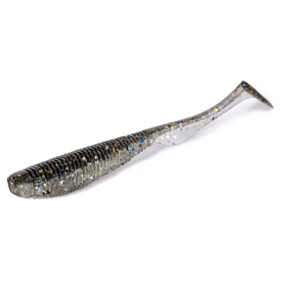 Laatste Versie Molix RA Shad 3,5'', 9cm (6pcs) - UV Clear Chart / Multy Color Flake