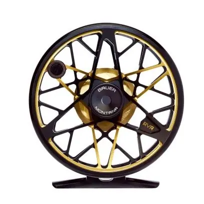 Bauer RVR Black/Gold/Anodize Fly Reel - # 2/3 Laatste Kans