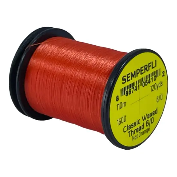 Semperfli Classic Waxed Thread 110m 12/0 - Hot Orange Hoge Kwaliteit