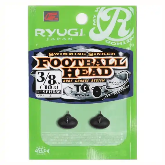 Ryugi Football Tungsten Sinker - 10g (3/8) Merkproduct