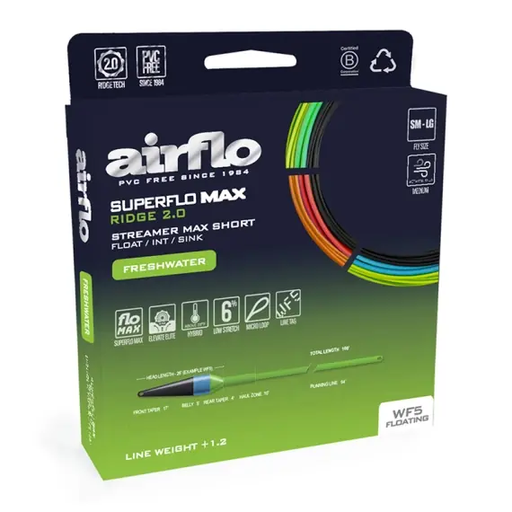 Snelle Levering Airflo Superflo Max Ridge 2.0 Streamer Max Short - #9