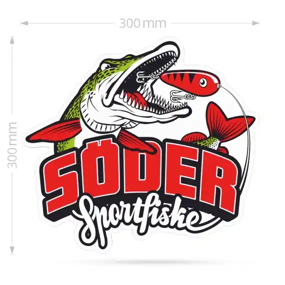 Goedkoop Söder Sportfiske Boat Decal 30 x 30 cm