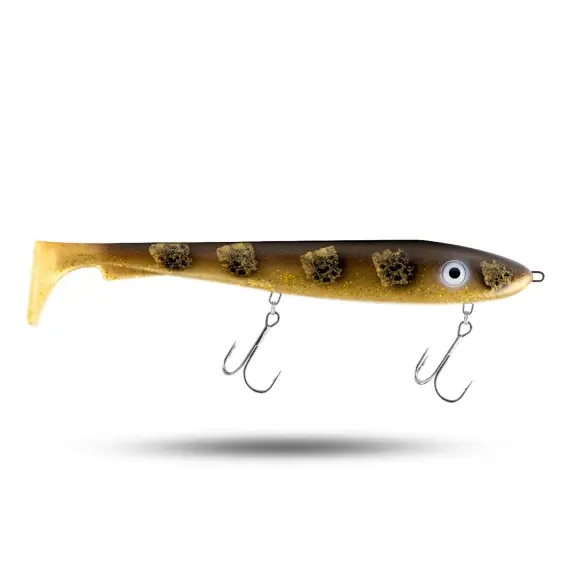 SvartZonker McRubber XL Rigged 30 cm, 215g - Söder Spotted Bullhead Op = Op