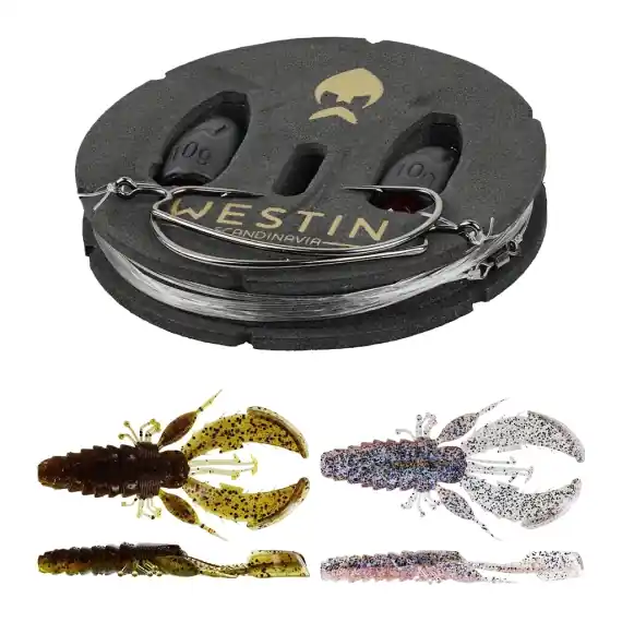 Finale Uitverkoop Westin Carolina Perch Rig Kit 14g #2 70cm 0,34mm 0,26mm - Dark Water Mix
