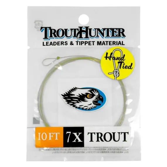 Gratis Retour TroutHunter Nylon Leader w/loop 10ft - 0X / 0,285mm