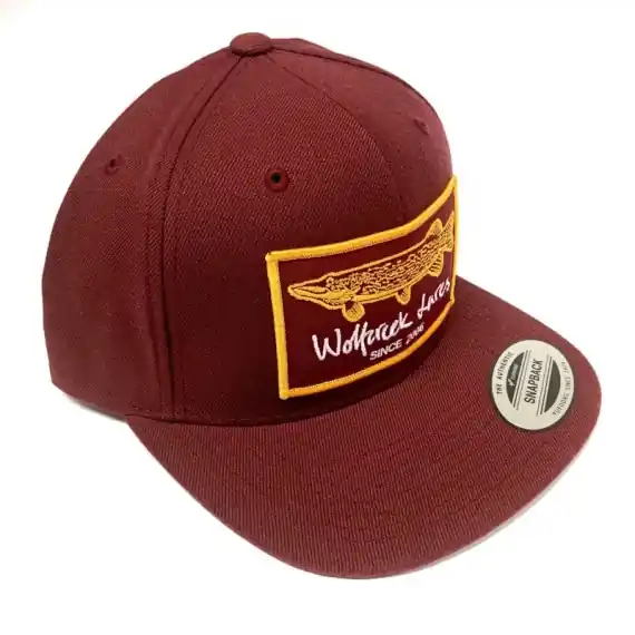 Beperkt Aanbod Wolfcreek Pike Patch Fitted Snapback - Burgundy