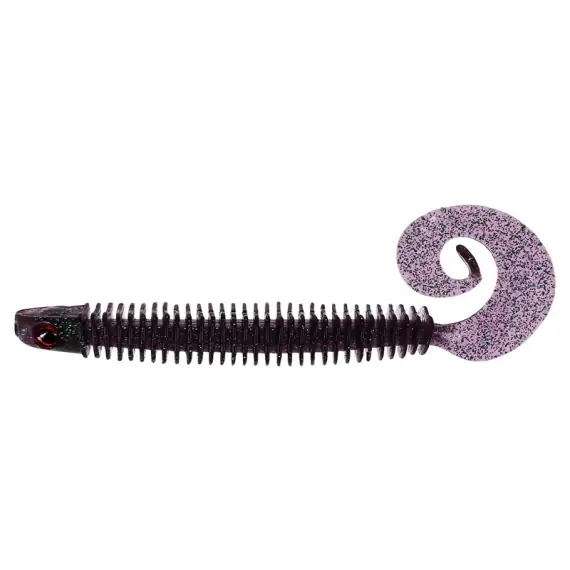 Superprijs Westin RingTeez Curltail 10cm 4g - Black/Chartreuse (8pcs)