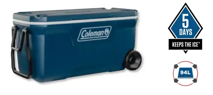 Coleman 100QT Wheeled Xtreme Cooler Finale Uitverkoop