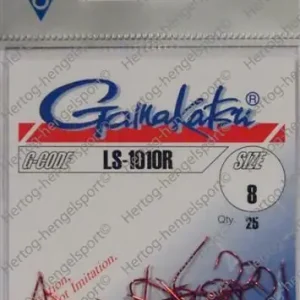 Gamakatsu 1010R Rood 8 Veilige Betaling