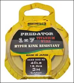 Uitverkoop Spro Predator Titanium Wire 1x7 60lb 3m