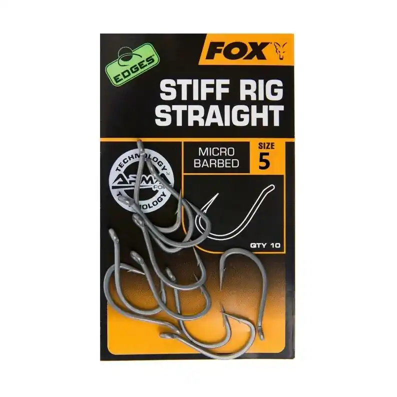 Beste Prijs Fox edges stiff rig straight hook size 5