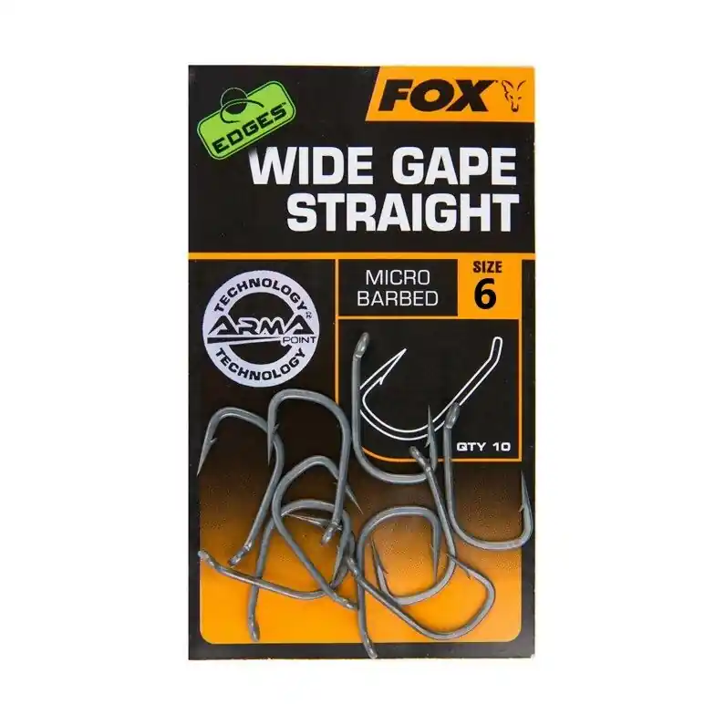 Speciale Aanbieding Fox Edges Wide Gape Straight Hook Size 6