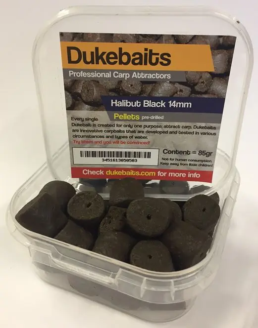 Dukebaits Pellets Pre-Drilled 14mm Black Voordeelprijs