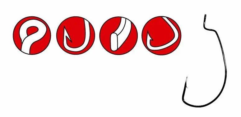 Hoge Kwaliteit Gamakatsu Hook Worm Offset EWG Maat 2/0