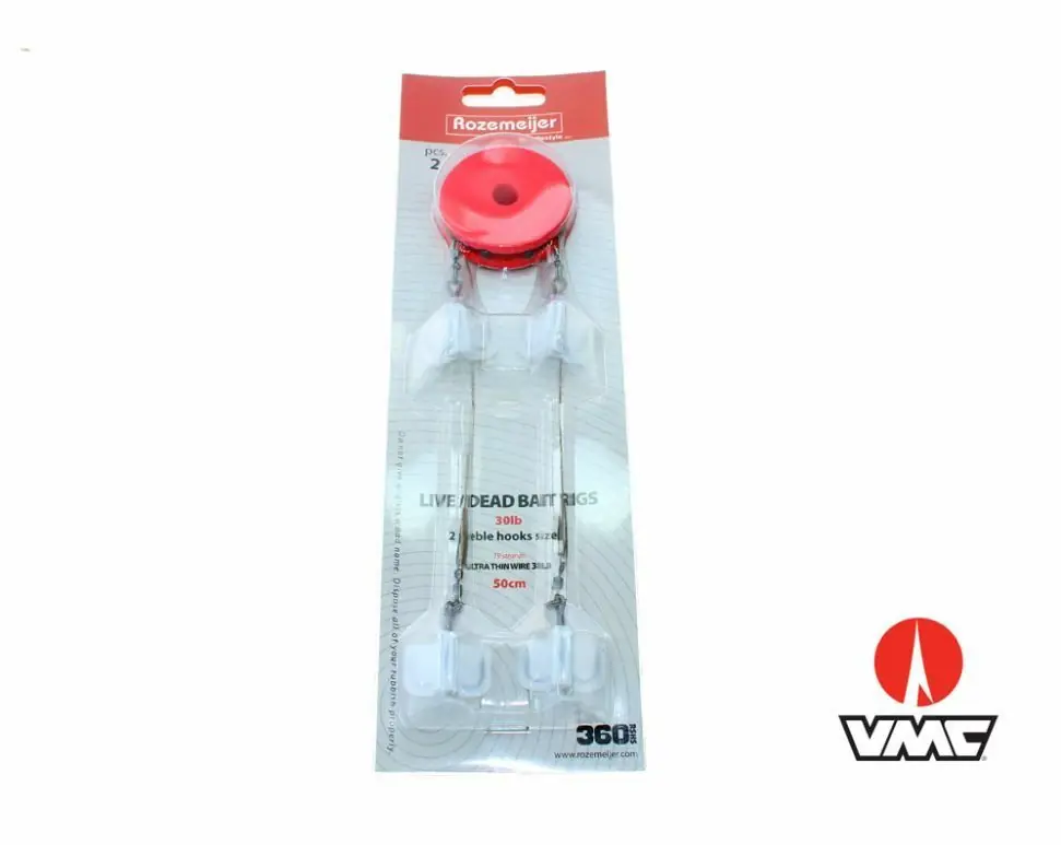 Shop Nu Rozemeijer Live/Deadbait Rigs 30lb 2 Trebles 2