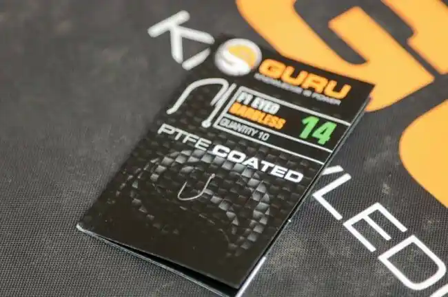 Guru F1 Eyed Hook Barbless Size 18 Finale Uitverkoop