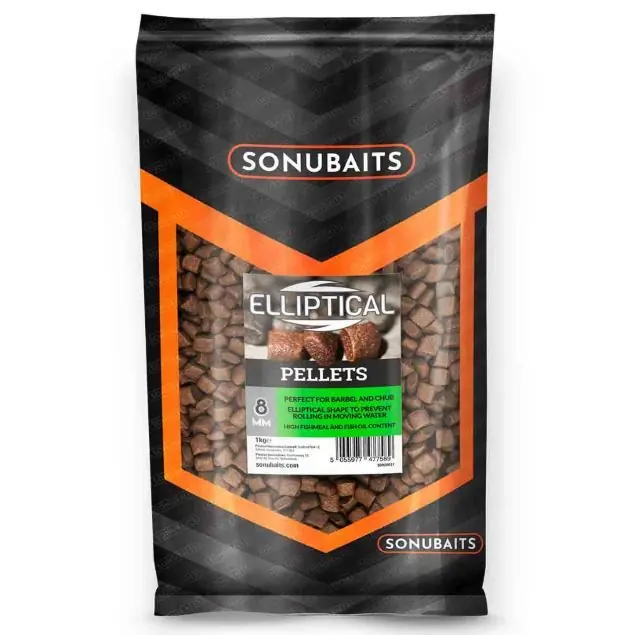 Sonubaits elliptical pellets 8mm 1kg Meest Verkocht