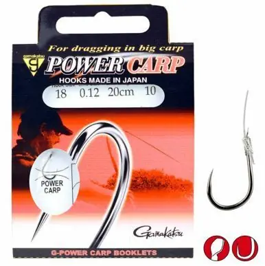 Uitverkoop Gamakatsu power carp spade barbless 16 0.14mm 20cm